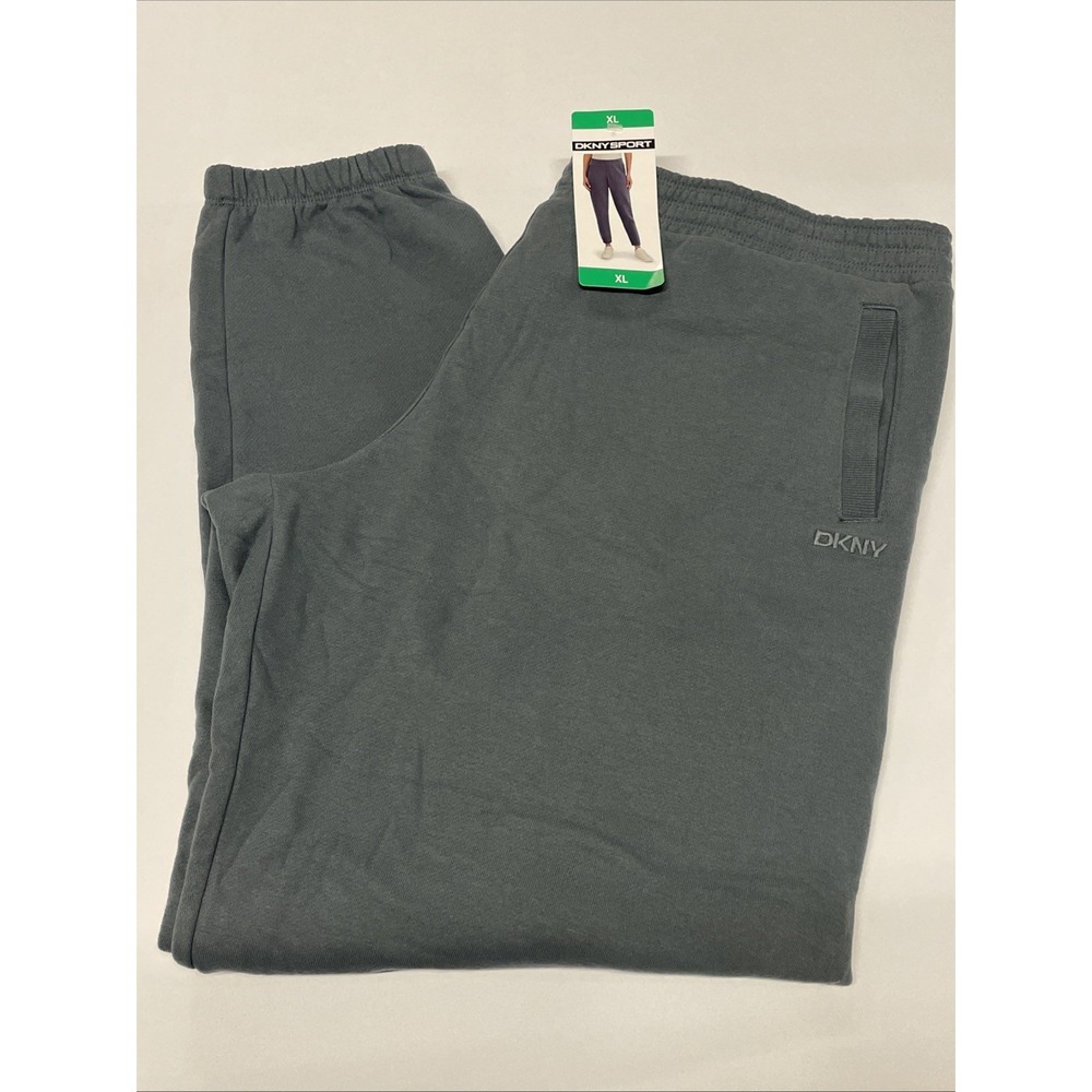 DKNY Sport Womens Lined Jogger Pants Gray Solid Activewear XL